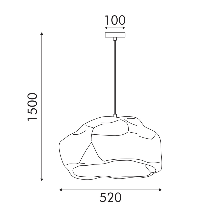 Aca Κρεμαστό Φωτιστικό LITHOS MP251029G Γκρι 1XE27 60W (MP251029G)