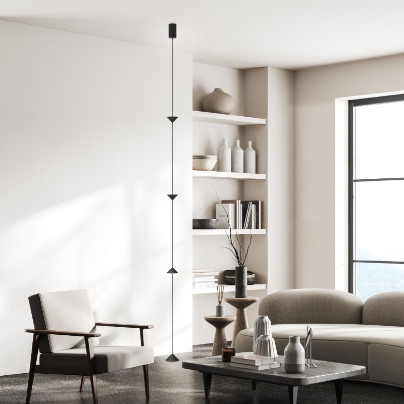Aca Κρεμαστό Φωτιστικό Led Sundrop OKN6001PBK Αμμώδες Μαύρο 12W 3000K 370lm (OKN6001PBK)