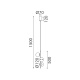 Aca Κρεμαστό Φωτιστικό Led Ball OKN96163BK Αμμώδες Μαύρο 15W 3000K 1650lm (OKN96163BK)