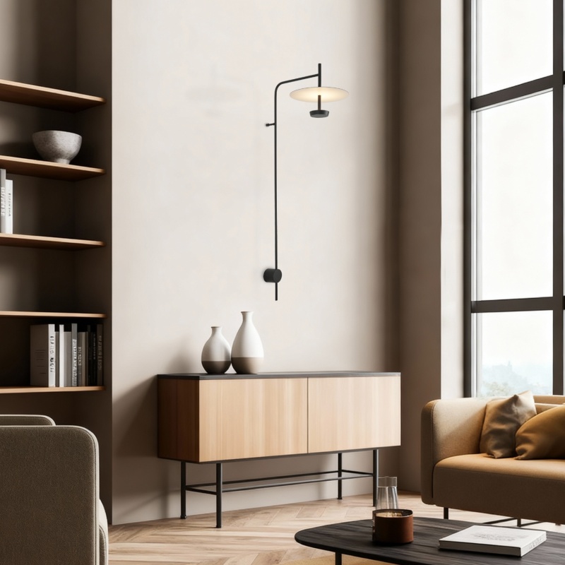 Aca Επιτοίχιο Φωτιστικό Led Maison OKN5013W2BK Αμμώδες Μαύρο 9W 3000K 310lm (OKN5013W2BK)