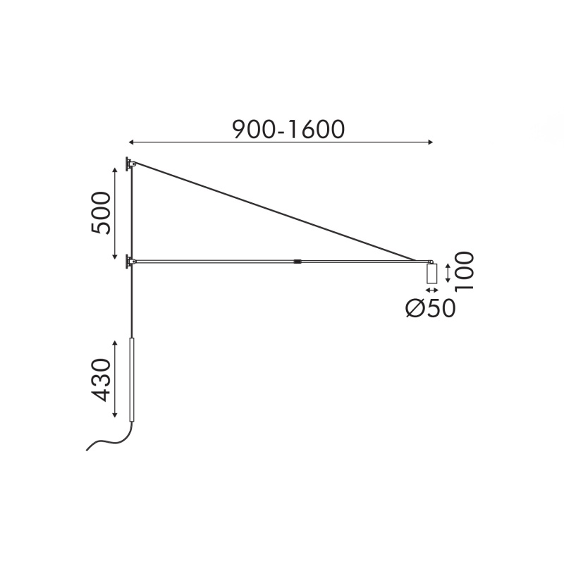 Aca Επιτοίχιο Φωτιστικό Led Bella OKN5014WBK Αμμώδες Μαύρο 6W 3000K 430lm (OKN5014WBK)