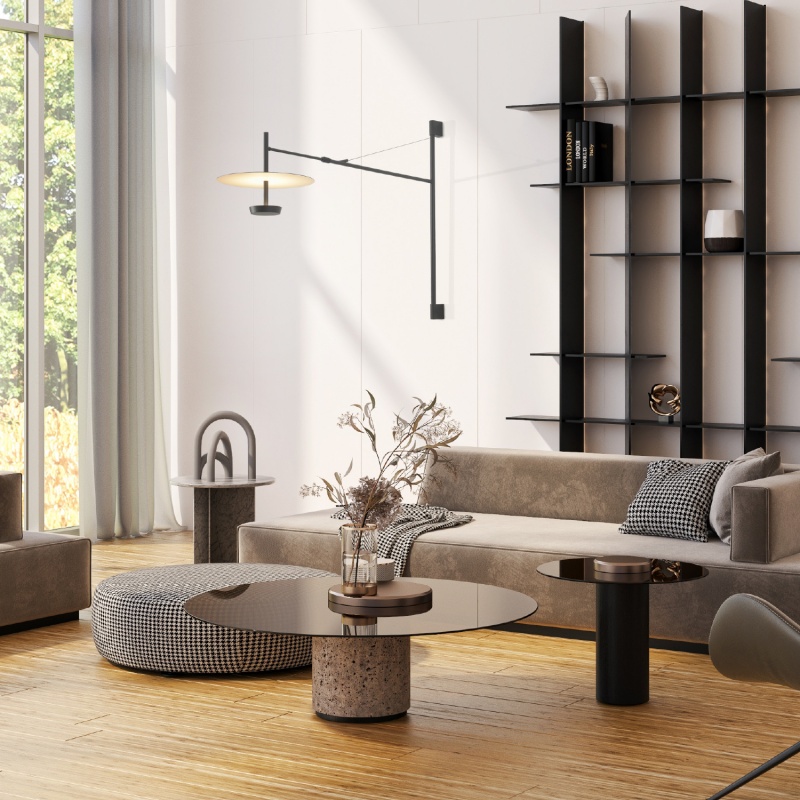 Aca Επιτοίχιο Φωτιστικό Led Maison OKN5013WBK Αμμώδες Μαύρο 9W 3000K 310lm (OKN5013WBK)