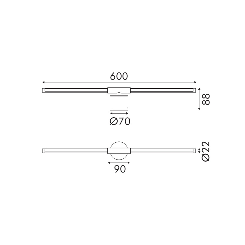 Aca Επιτοίχιο Φωτιστικό Led Leaf OKN9600AW6BK Αμμώδες Μαύρο 10W 3000K 410lm (OKN9600AW6BK)