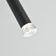 Aca Κρεμαστό Φωτιστικό Led KY011NC25BK RAPENZO Αμμώδες Μαύρο Αλουμίνιο 6W 2800K-3200K-4000K 240lm IP20 Φ30mmXH300mm (KY011NC25BK