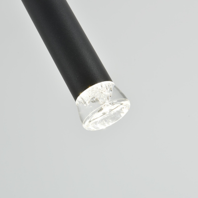 Aca Κρεμαστό Φωτιστικό Led KY011NC25BK RAPENZO Αμμώδες Μαύρο Αλουμίνιο 6W 2800K-3200K-4000K 240lm IP20 Φ30mmXH300mm (KY011NC25BK