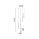 Aca Κρεμαστό Φωτιστικό Led KY011NC255WH RAPENZO Αμμώδες Λευκό Αλουμίνιο 30W 2800K-3200K-4000K 1200lm IP20 Φ30ΜΜXH 300ΜΜX5PCS (KY