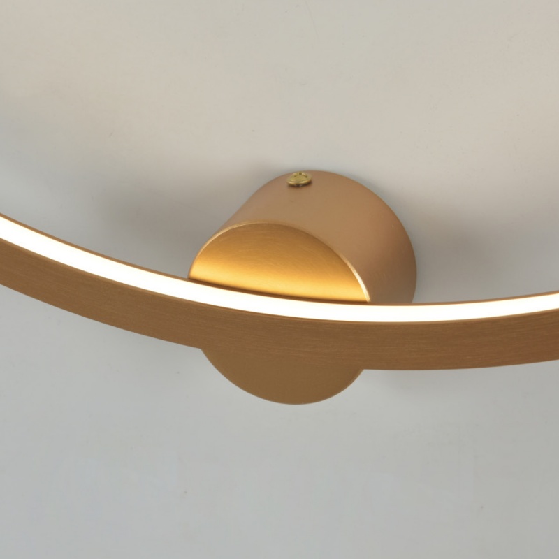 Aca Επιτοίχιο Φωτιστικό Led KY011NCGD ELUMA ΜΑΤ Χρυσό Αλουμίνιο + ΣΙΛΙΚΟΝΗ 30W 2800K-3200K-4000K 1200lm IP20 600mm (KY011NCGD)