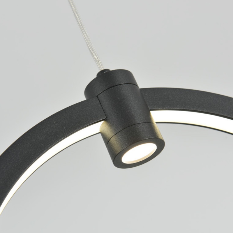 Aca Κρεμαστό Φωτιστικό Led KY011EC29QBK LILO Αμμώδες Μαύρο Αλουμίνιο + ΣΙΛΙΚΟΝΗ 26W 2800K-3200K-4000K 1050lm IP20 250mmX2 (KY011