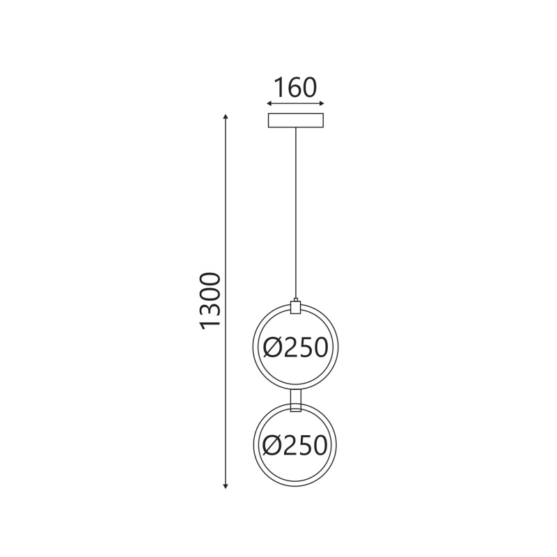 Aca Κρεμαστό Φωτιστικό Led KY011EC29QBK LILO Αμμώδες Μαύρο Αλουμίνιο + ΣΙΛΙΚΟΝΗ 26W 2800K-3200K-4000K 1050lm IP20 250mmX2 (KY011