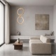 Aca Κρεμαστό Φωτιστικό Led KY011EC29QGD LILO ΜΑΤ Χρυσό Αλουμίνιο + ΣΙΛΙΚΟΝΗ 26W 2800K-3200K-4000K 1050lm IP20 250mmX2 (KY011EC29