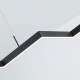Aca Κρεμαστό Φωτιστικό Led KY011AD25BK ZIGZAG Αμμώδες Μαύρο Αλουμίνιο + ΣΙΛΙΚΟΝΗ 30W 2800K-3200K-4000K 1200lm IP20 1200mm (KY011