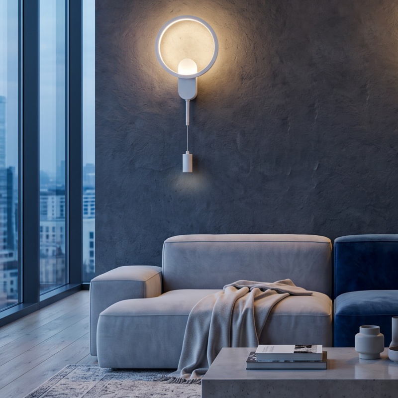 Aca Επιτοίχιο Φωτιστικό Led KY011BFWH LOOP Αμμώδες Λευκό Αλουμίνιο + ΣΙΛΙΚΟΝΗ 15W 2800K-3200K-4000K 480 lm IP20 250mm (KY011BFWH)