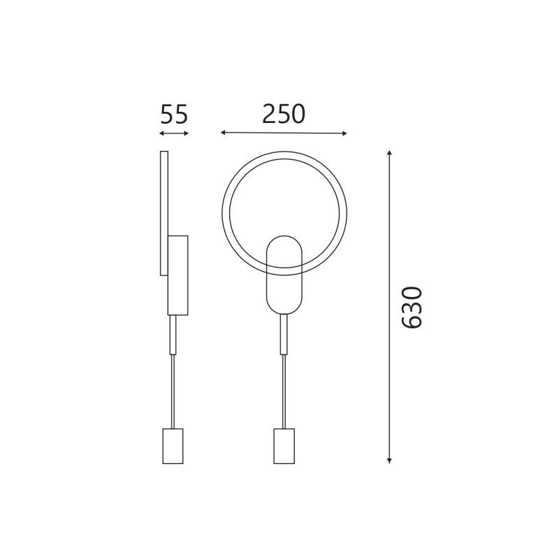 Aca Επιτοίχιο Φωτιστικό Led KY011BFWH LOOP Αμμώδες Λευκό Αλουμίνιο + ΣΙΛΙΚΟΝΗ 15W 2800K-3200K-4000K 480 lm IP20 250mm (KY011BFWH)