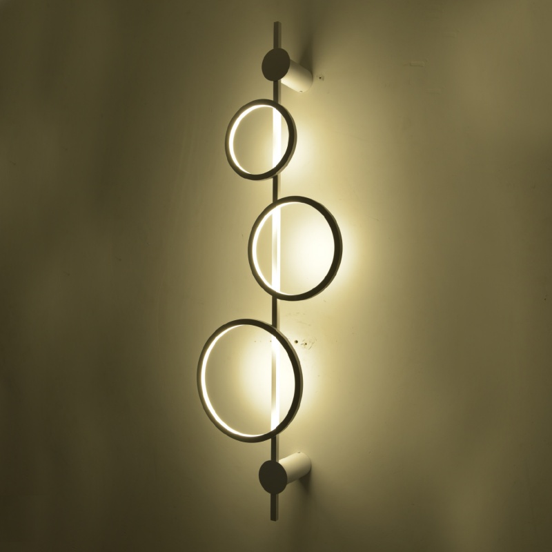 Aca Επιτοίχιο Φωτιστικό Led KY011BFCBK RINGY Αμμώδες Μαύρο Αλουμίνιο + ΣΙΛΙΚΟΝΗ 25W 2800K-3200K-4000K 1200lm IP20 200X250X300mm (KY011BFCBK)