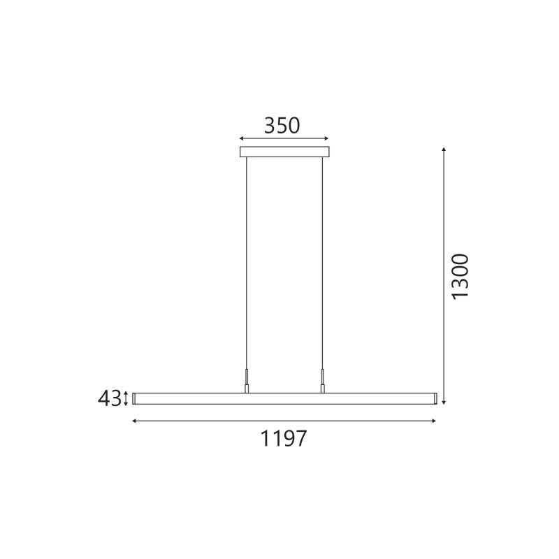 Aca Κρεμαστό Φωτιστικό Led KY011ECS IONIS ΜΑΤ Ασημί Αλουμίνιο + ΣΙΛΙΚΟΝΗ 30W 2800K-3200K-4000K 900lm IP20 L1170XW45mm (KY011ECS)