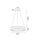 Aca Κρεμαστό Φωτιστικό HM251444 Χρυσό Led 36W 2700K-3000K-4000K IP20 D40XH120cm (HM251444)