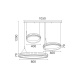 Aca Κρεμαστό Φωτιστικό HM25142L Χρυσό Led 90W 2700K-3000K-4000K IP20 L100XW80XH120cm (HM25142L)