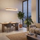 Aca Κρεμαστό Φωτιστικό HM251441 Χρυσό Led 60W 2700K-3000K-4000K IP20 L110XW36XH120cm (HM251441)