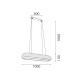 Aca Κρεμαστό Φωτιστικό HM251441 Χρυσό Led 60W 2700K-3000K-4000K IP20 L110XW36XH120cm (HM251441)