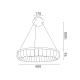 Aca Κρεμαστό Φωτιστικό HM251484G Χρυσό Led 36W 2700K-3000K-4000K IP20 D40XH120cm (HM251484G)