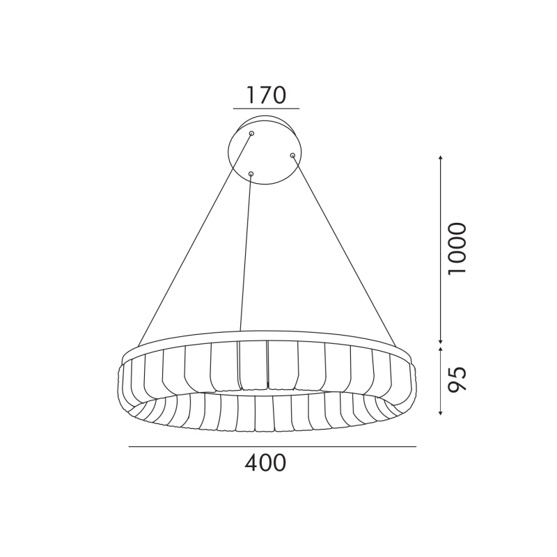 Aca Κρεμαστό Φωτιστικό HM251484G Χρυσό Led 36W 2700K-3000K-4000K IP20 D40XH120cm (HM251484G)