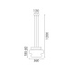 Aca Κρεμαστό Φωτιστικό HM25130WH Λευκό 1XE27X60W IP20 D36XH120cm (HM25130WH)