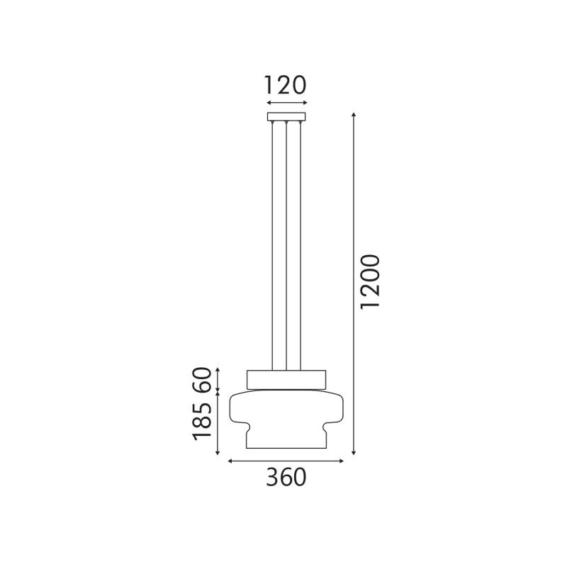 Aca Κρεμαστό Φωτιστικό HM25130WH Λευκό 1XE27X60W IP20 D36XH120cm (HM25130WH)