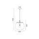 Aca Κρεμαστό Φωτιστικό HM1776145A ΡΟΖ Χρυσό 1XE27X60W IP20 D45XH120cm (HM1776145A)