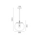 Aca Κρεμαστό Φωτιστικό HM177613A ΡΟΖ Χρυσό 1XE27X60W IP20 D30XH120cm (HM177613A)