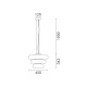 Aca Κρεμαστό Φωτιστικό HM25126CL Ασημί ΔΙΑΦΑΝΕΣ Led 12W 3000K IP20 D45XH120cm (HM25126CL)