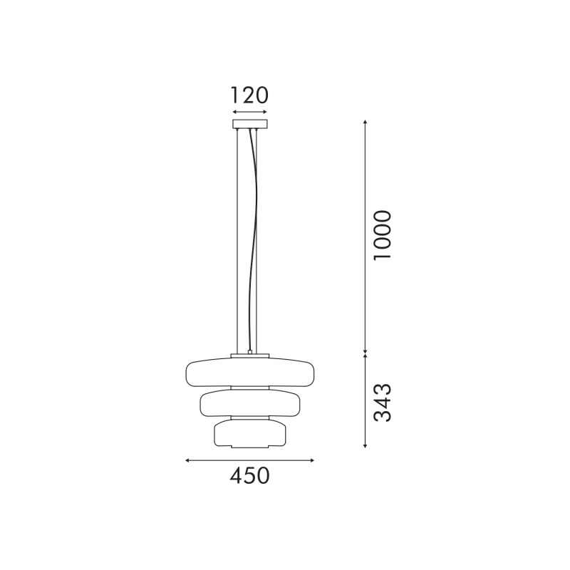 Aca Κρεμαστό Φωτιστικό HM25126CL Ασημί ΔΙΑΦΑΝΕΣ Led 12W 3000K IP20 D45XH120cm (HM25126CL)