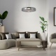 Aca Κρεμαστό Φωτιστικό HM2512645 Μαύρο Led 12W 3000K-4000K-6000K IP20 D45XH120cm (HM2512645)