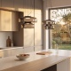 Aca Κρεμαστό Φωτιστικό HM25126SM Μαύρο Φιμέ Γυαλί Led 12W 3000K-4000K-6000K IP20 D35XH120cm (HM25126SM)