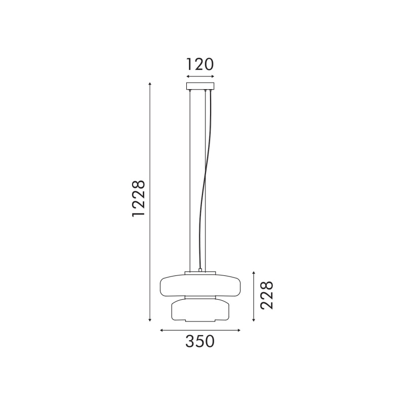 Aca Κρεμαστό Φωτιστικό HM25126SM Μαύρο Φιμέ Γυαλί Led 12W 3000K-4000K-6000K IP20 D35XH120cm (HM25126SM)