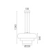 Aca Κρεμαστό Φωτιστικό HM25127SM Μαύρο Φιμέ Γυαλί Led 12W 3000K-4000K-6000K IP20 D42XH120cm (HM25127SM)