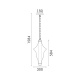 Aca Κρεμαστό Φωτιστικό HM25150SM Μαύρο Φιμέ Γυαλί Led 18W 2700K-3000K-4000K IP20 D30XH120cm (HM25150SM)