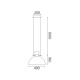 Aca Κρεμαστό Φωτιστικό HM250454 Μαύρο Led 10W 3000K IP20 D40XH120cm (HM250454)