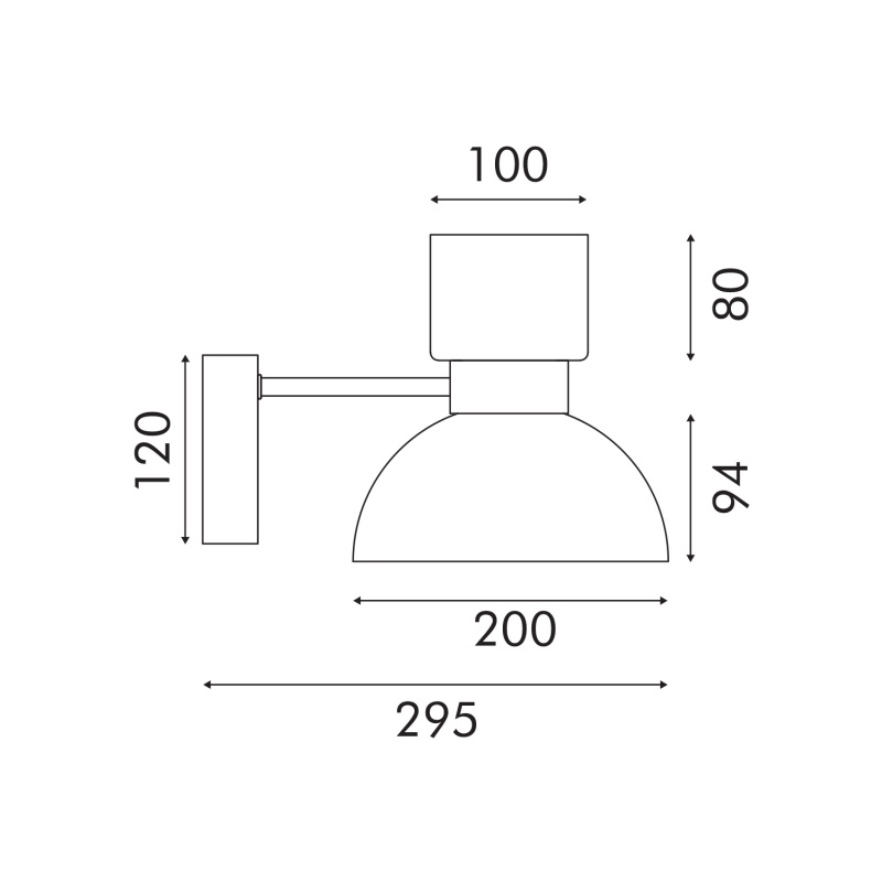 Aca Φωτιστικό ΤΟΙΧΟΥ HM25045BK Μαύρο Led 10W 3000K IP20 L20XW30XH25cm (HM25045BK)