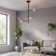Aca Κρεμαστό Φωτιστικό HM250453A Μαύρο ΔΙΑΦΑΝΕΣ Led 24W 3000K IP20 D85XH78cm (HM250453A)
