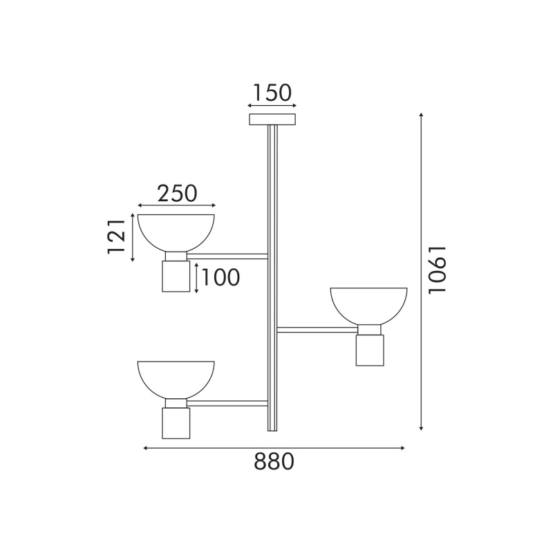 Aca Κρεμαστό Φωτιστικό HM250453A Μαύρο ΔΙΑΦΑΝΕΣ Led 24W 3000K IP20 D85XH78cm (HM250453A)