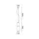 Aca Κρεμαστό Φωτιστικό HM250482SM Μαύρο Φιμέ Γυαλί Led 19W 2700K-3000K-4000K IP20 D15XH120cm (HM250482SM)