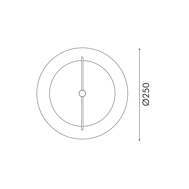 Aca Φωτιστικό ΤΟΙΧΟΥ HM240725 Μαύρο Led 6W 3000K IP20 D25cm (HM240725)
