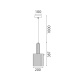 Aca Κρεμαστό Φωτιστικό HM2504020 Χρυσό 1XE27X40W IP20 D20XH120cm (HM2504020)
