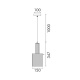 Aca Κρεμαστό Φωτιστικό HM2504015 Χρυσό 1XE27X40W IP20 D15XH120cm (HM2504015)
