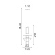Aca Κρεμαστό Φωτιστικό HM25026GC Χρυσό ΔΙΑΦΑΝΕΣ COB 5W 3000K IP20 D20XH120cm (HM25026GC)