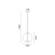 Aca Κρεμαστό Φωτιστικό HM9160CL Μαύρο Led 10W 3000K IP20 D30XH120cm (HM9160CL)
