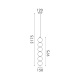 Aca Κρεμαστό Φωτιστικό HM25039L Χρώμιο Led 27W 3000K IP20 D15XH180cm (HM25039L)