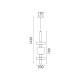 Aca Led Κρεμαστό Φωτιστικό Μαύρο Διαφανές 5W 3000K IP20 (HM250263BC)