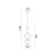 Aca Led Κρεμαστό Φωτιστικό Χρυσό Ματ - Διαφανές 5W 3000K IP20 (HM25026AD)