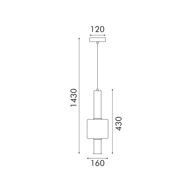 Aca Κρεμαστό Φωτιστικό HM250261C Χρυσό ΔΙΑΦΑΝΕΣ COB 5W 3000K IP20 D16XH120cm (HM250261C)